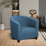 COMFEYA Elastic All-Inclusive Single Sofa Cover - Solid Color Semicircle Sofa Chair Cover_8
