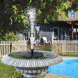 GREENYHAVEN Solar Powered Fountain Pump wi/ different Spray Pattern Heads for Pool, Garden, Pond_2