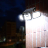 LUMIRO 74 LED Solar Powered Sunlight 3 Modes PIR Motion Sensor Lamp_2