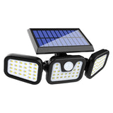 LUMIRO 74 LED Solar Powered Sunlight 3 Modes PIR Motion Sensor Lamp_0