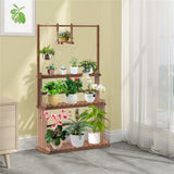 GREENYHAVEN 3-Tier Hanging Wood Plant Stand Flower Pot Organizer Rack_4