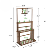 GREENYHAVEN 3-Tier Hanging Wood Plant Stand Flower Pot Organizer Rack_8