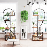 GREENYHAVEN 6 Tier Metal Plant Shelf Heart Shape Ladder Plant Stands_7