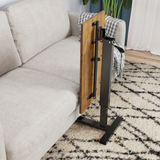 COMFEYA Split Top Tilting Adjustable Overbed Table with Wheels_2