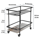 COMFEYA 2-Tier Luxury Serving Cart on Lockable Wheels_5