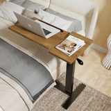 COMFEYA Split Top Tilting Adjustable Overbed Table with Wheels_6