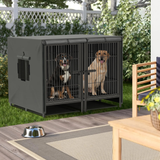 PETSWOL Double Door Waterproof Dog Kennel Cover_2