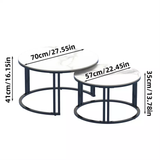 COMFEYA 2 Pack Marble Nesting Coffee Table Set_12
