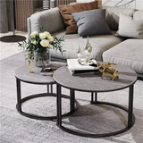 COMFEYA 2 Pack Marble Nesting Coffee Table Set_1