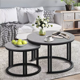 COMFEYA 2 Pack Marble Nesting Coffee Table Set_2