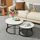 COMFEYA 2 Pack Marble Nesting Coffee Table Set_3