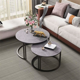 COMFEYA 2 Pack Marble Nesting Coffee Table Set_6