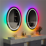 COMFEYA Round Bathroom Mirror with LED RGB Light_4