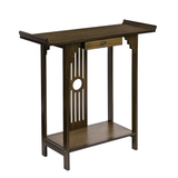 COMFEYA Elegant Wood Entryway Console Table with Drawer and Shelf_9