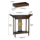 COMFEYA Elegant Wood Entryway Console Table with Drawer and Shelf_10