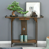 COMFEYA Elegant Wood Entryway Console Table with Drawer and Shelf_1