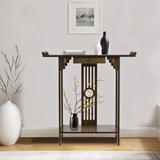 COMFEYA Elegant Wood Entryway Console Table with Drawer and Shelf_3