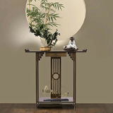 COMFEYA Elegant Wood Entryway Console Table with Drawer and Shelf_4