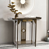 COMFEYA Elegant Wood Entryway Console Table with Drawer and Shelf_5