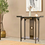 COMFEYA Elegant Wood Entryway Console Table with Drawer and Shelf_7