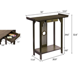 COMFEYA Elegant Wood Entryway Console Table with Drawer and Shelf_11