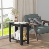 COMFEYA Narrow Sofa Side Table with 2-Tier Open Storage Spaces_3