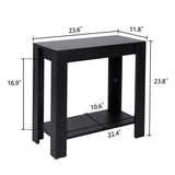 COMFEYA Narrow Sofa Side Table with 2-Tier Open Storage Spaces_7