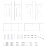 Stereoscopic Garden Arch Arbor Metal Wedding Arch Decor Pergola Trellis_7