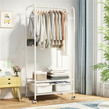 COMFEYA Heavy Duty Industrial Pipe Clothes Rack with Wheels_1