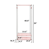 COMFEYA Heavy Duty Industrial Pipe Clothes Rack with Wheels_8
