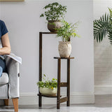 3 Tier Bamboo Tall Corner Plant Rack Planter Stand Flower Pot Holder_1