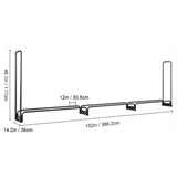 12.7FT Outdoor Firewood Rack with Cover Heavy Duty Firewood Holder_10