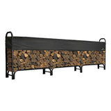 12.7FT Outdoor Firewood Rack with Cover Heavy Duty Firewood Holder_4