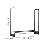 12.7FT Outdoor Firewood Rack with Cover Heavy Duty Firewood Holder_8