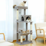 PETSWOL Cat Tree Tower House Condo Perch Entertainment Scratching for Kitten Multi-Level Tower_0
