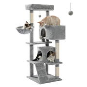 PETSWOL Large Cat Tree Double Condos Sisal Scratching Posts_0