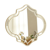 COMFEYA Irregular Silver Wall Decor Mirror with Golden Rim_0