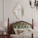 COMFEYA Irregular Silver Wall Decor Mirror with Golden Rim_4
