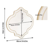 COMFEYA Irregular Silver Wall Decor Mirror with Golden Rim_6