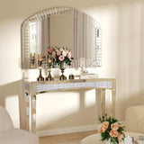 COMFEYA Large Grecian Venetian Accent Mirror with Beveled Glass Edge_5