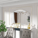 COMFEYA Large Grecian Venetian Accent Mirror with Beveled Glass Edge_6