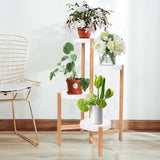 4 Tier Plant Shelf Stand Bamboo Plant Pot Holder Tall Flower Stand Rack_2