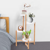 4 Tier Plant Shelf Stand Bamboo Plant Pot Holder Tall Flower Stand Rack_3