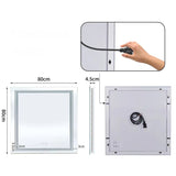 COMFEYA Square Illuminated Wall Bathroom Mirror with LED Lights_7