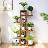 Wood Plant Display Shelf Stand Flower Pot Storage Rack Holder_3