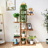 Wood Plant Display Shelf Stand Flower Pot Storage Rack Holder_5
