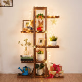 Wood Plant Display Shelf Stand Flower Pot Storage Rack Holder_6