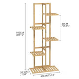 Tall Bamboo Plant Stand Corner Flower Display Rack for Indoor Outdoor_7