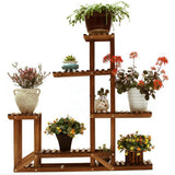 Multi Tier Wood Plant Display Stand Plant Flower Shelf Rack Holder_2
