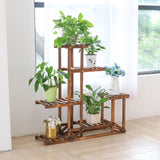 Multi Tier Wood Plant Display Stand Plant Flower Shelf Rack Holder_3